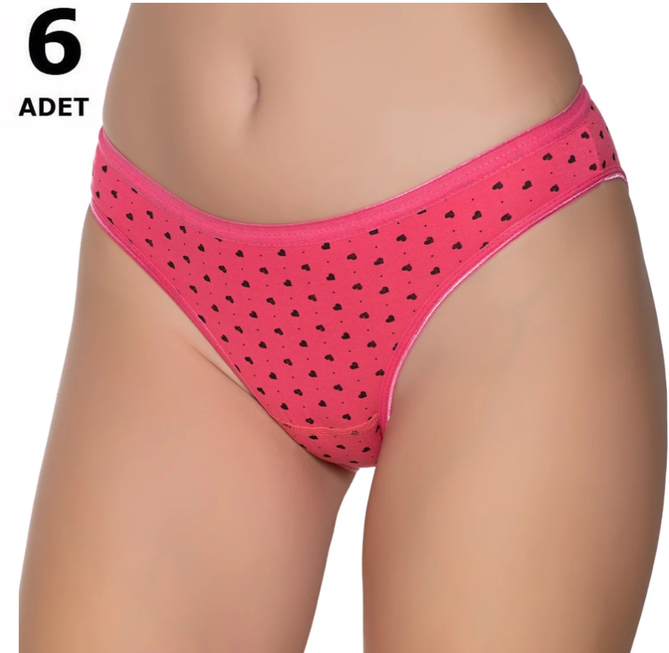 Sedef Yıldızı Kadın Likralı  Bikini 6 'lı 1065/5