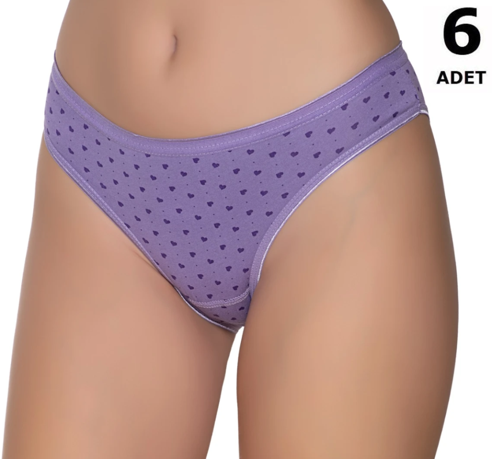 Sedef Yıldızı Kadın Likralı  Bikini 6 'lı 1065/5