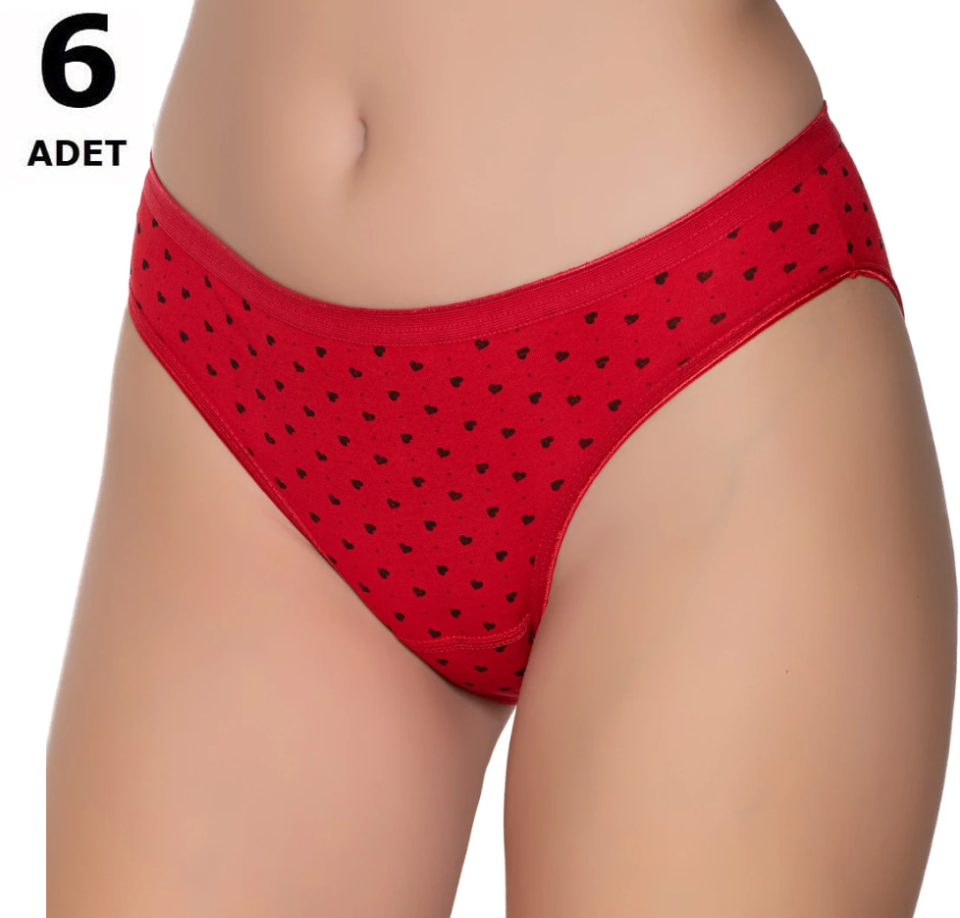 Sedef Yıldızı Kadın Likralı  Bikini 6 'lı 1065/5