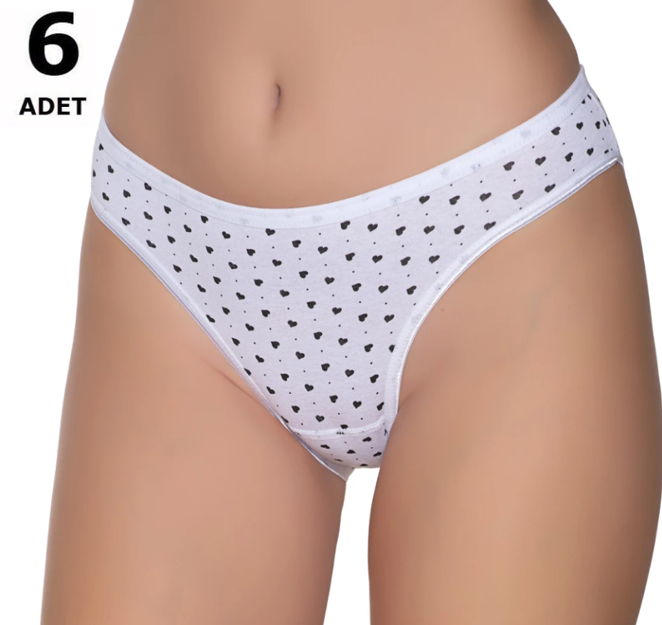 Sedef Yıldızı Kadın Likralı  Bikini 6 'lı 1065/5