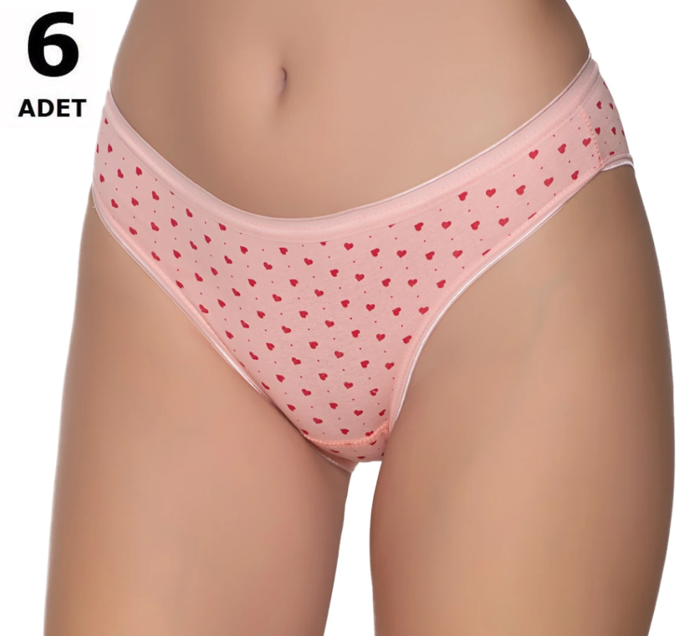 Sedef Yıldızı Kadın Likralı  Bikini 6 'lı 1065/5