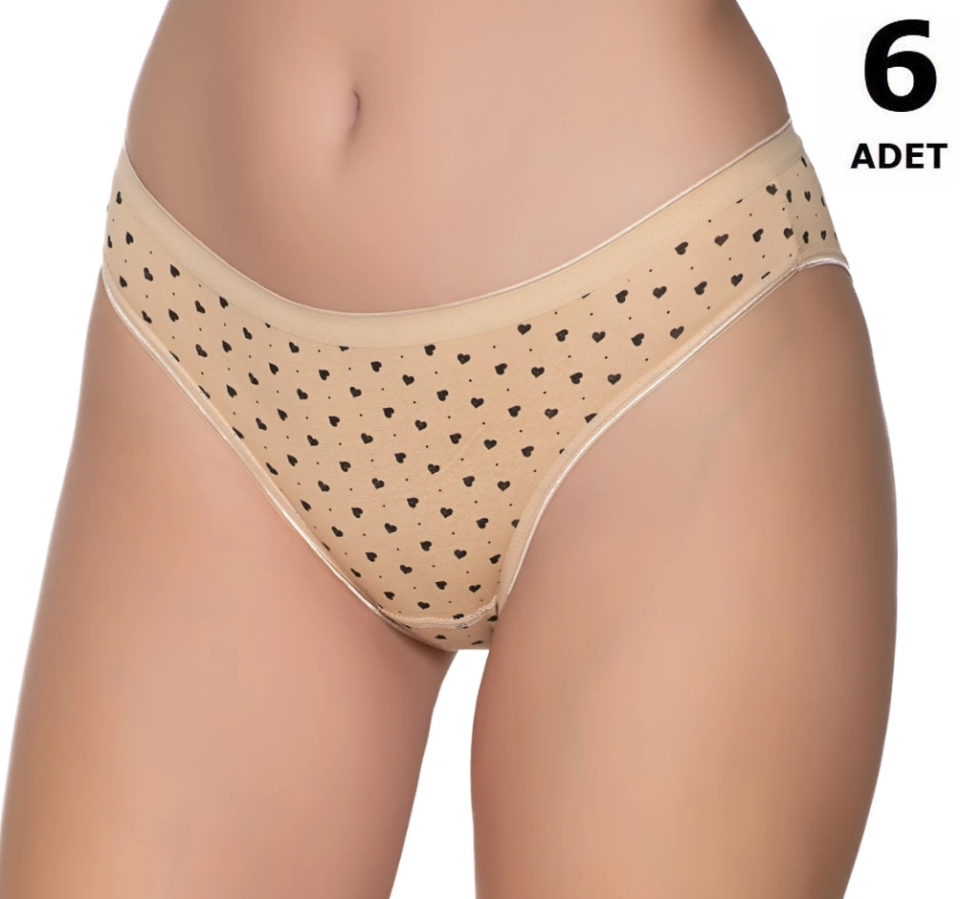 Sedef Yıldızı Kadın Likralı  Bikini 6 'lı 1065/5