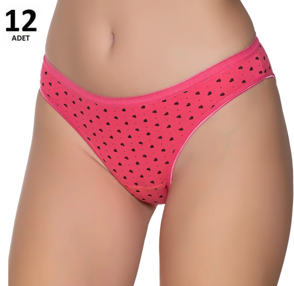 Sedef Yıldızı Kadın Likralı  Bikini 12'li 1065/5