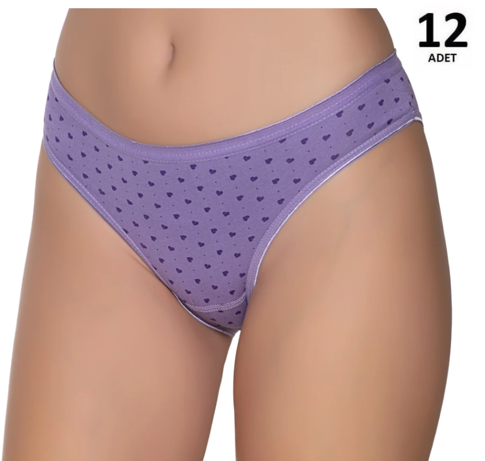 Sedef Yıldızı Kadın Likralı  Bikini 12'li 1065/5