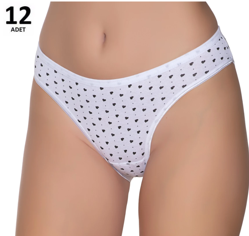 Sedef Yıldızı Kadın Likralı  Bikini 12'li 1065/5