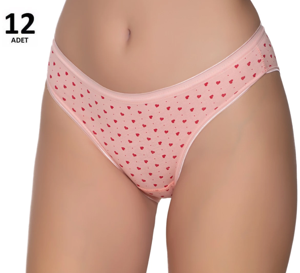 Sedef Yıldızı Kadın Likralı  Bikini 12'li 1065/5