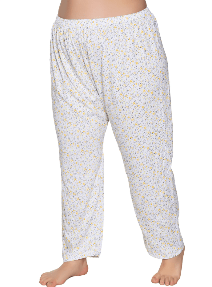 Sedef Yıldızı Kadın Penye Empirme Uzun Düz Paça Pijama 1074