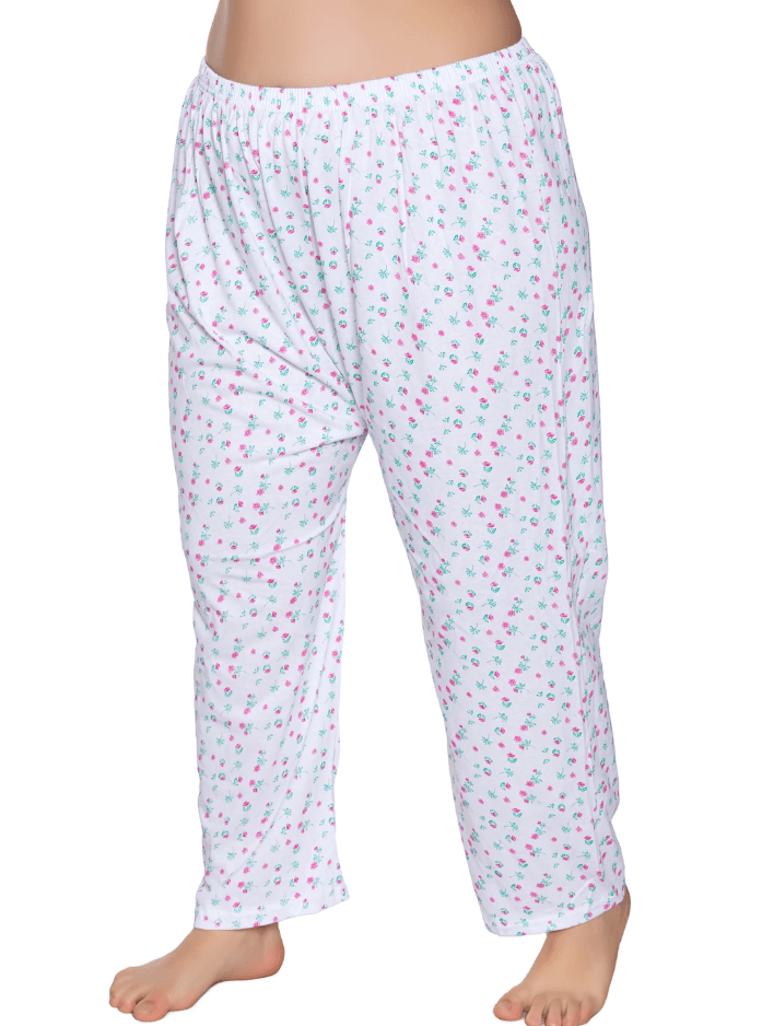 Sedef Yıldızı Kadın Penye Empirme Uzun Düz Paça Pijama 1074