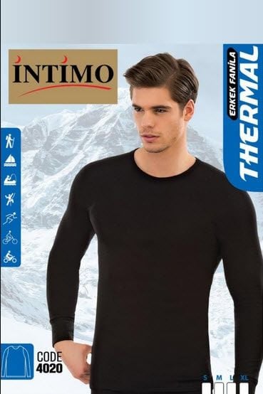 İntimo Erkek Termal Üst Siyah
