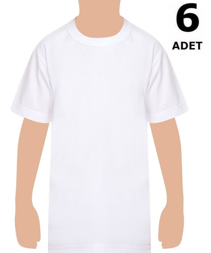 Tutku 0128 Erkek Çocuk Sıfır Yaka Penye Atlet 6'lı