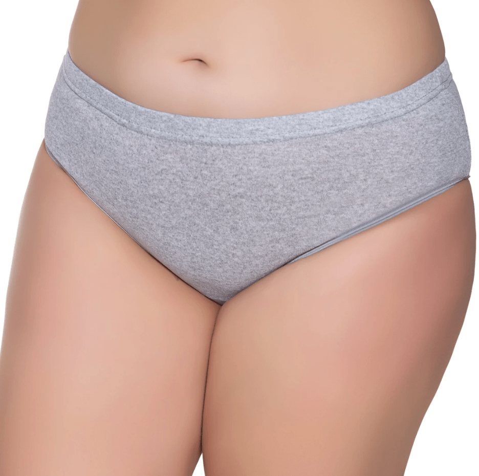 Sedef  Yıldızı Kadın Ribana Bato Külot 1075 Siyah/Beyaz/Ten/Gri GRİ - 2XL