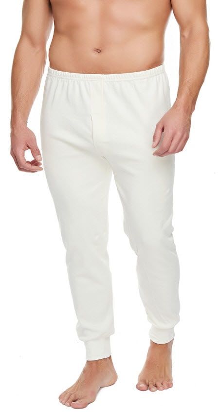 Tutku Erkek Kışlık İnterlok Alt Pijama EKRU - XL