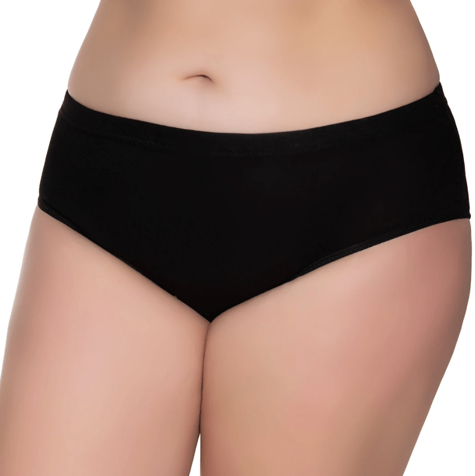 Sedef  Yıldızı Kadın Ribana Bato Külot 12' li 1075 Siyah/Beyaz/Ten/Gri SİYAH - 2XL