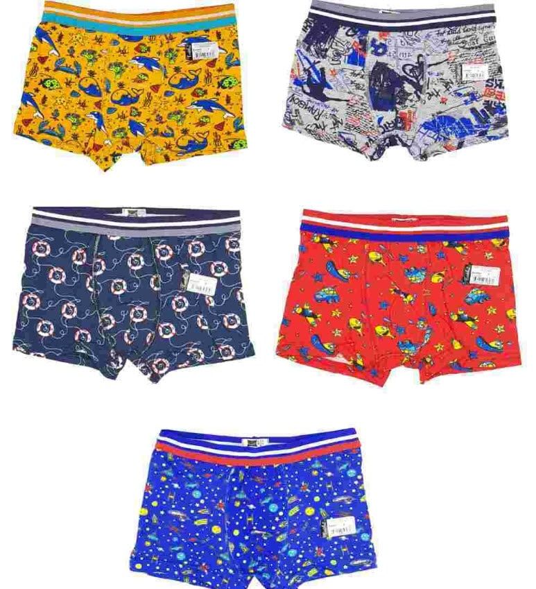 Tutku 0254 Erkek Çocuk Elastan Emprime Boxer