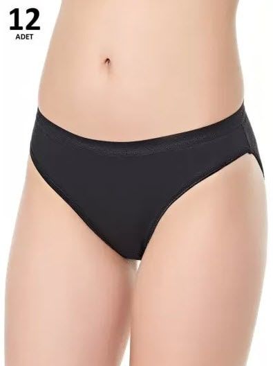 Tutku Bayan Elastan Düz Bikini 12'li 0715