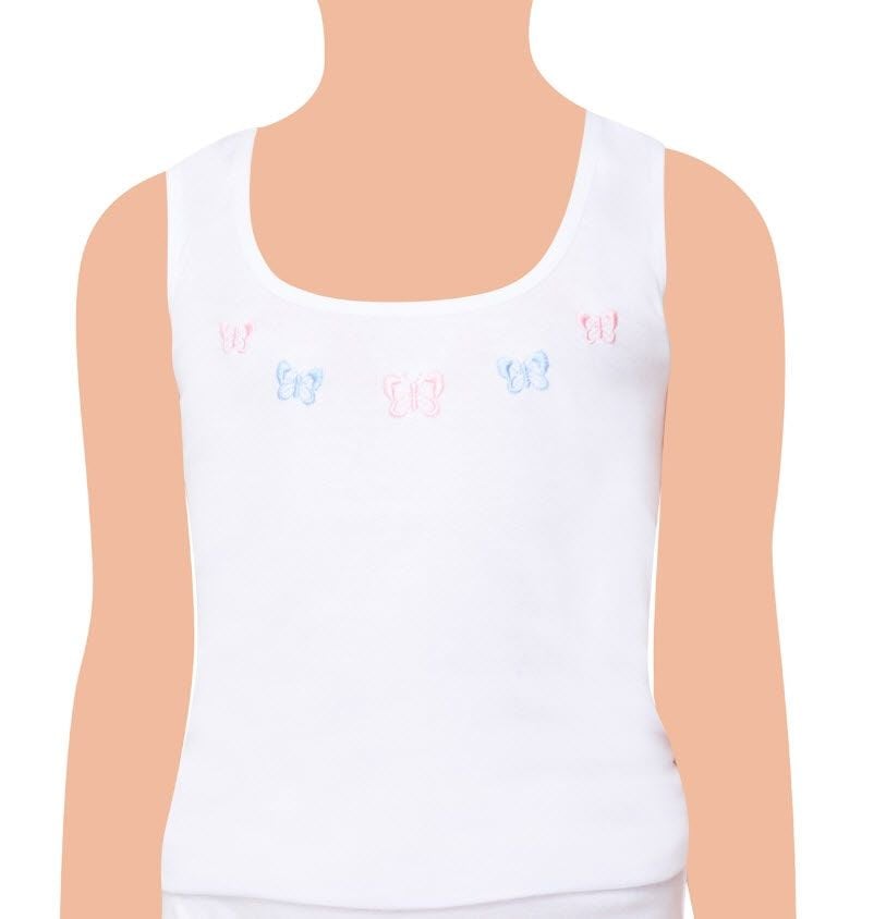 Tutku 0166 Kız Geniş Askı İşlemeli Atlet