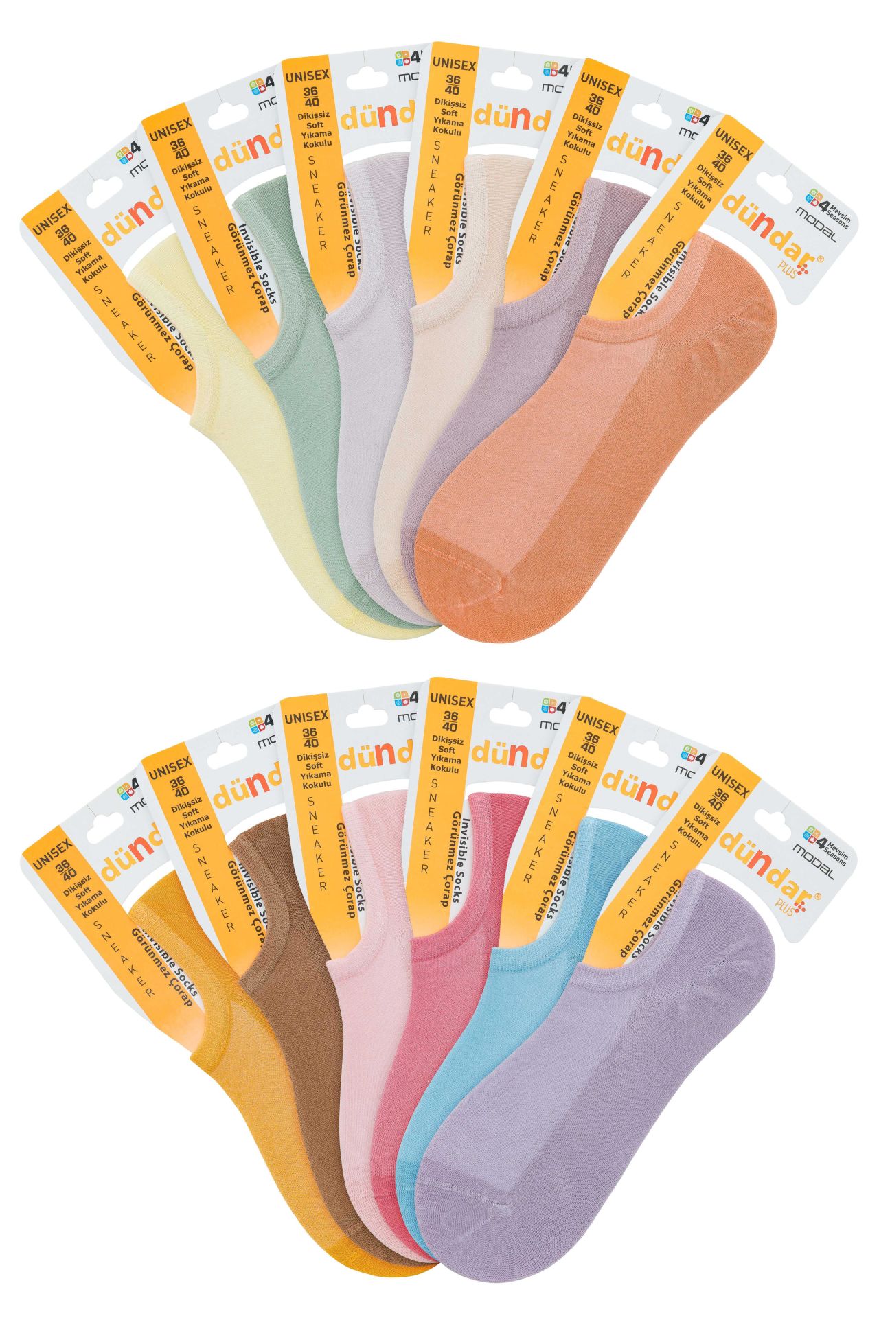 Dündar 4 Mevsim Kadın Modal Sneaker 36-40 6'lı