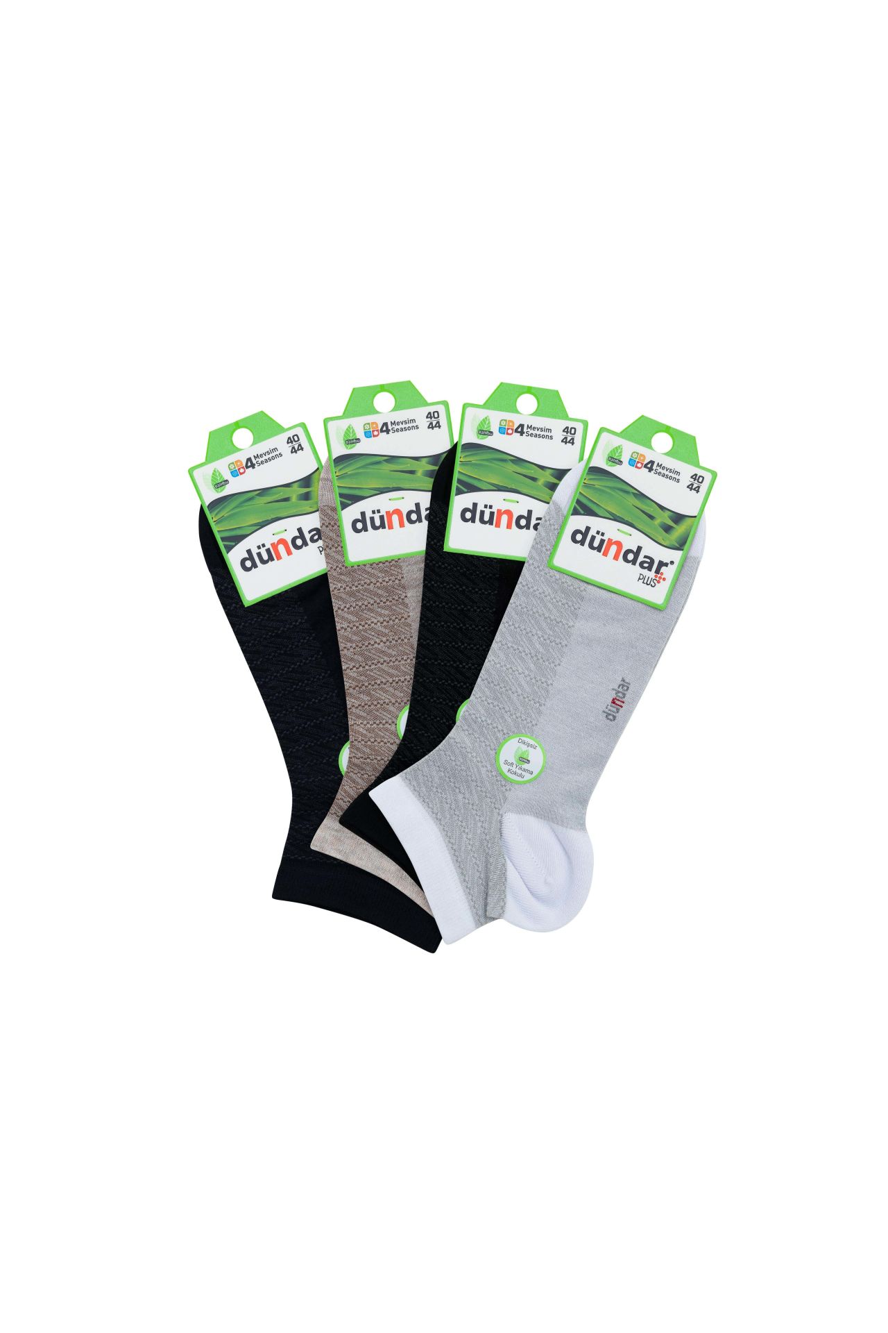 Dündar 4 Mevsim Erkek Bambu Patik 40-44 6'lı KARIŞIK (ASORTİ) - 40-44