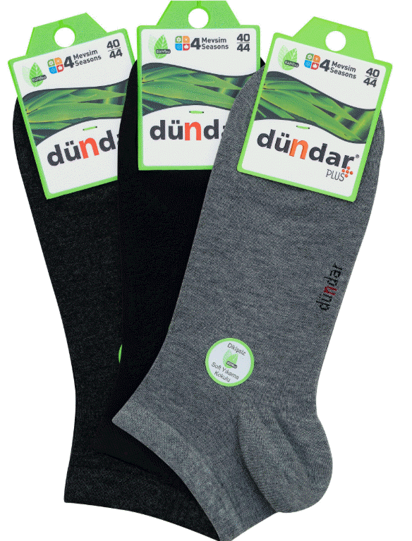 Dündar 4 Mevsim Erkek Bambu Patik 40-44 12'li