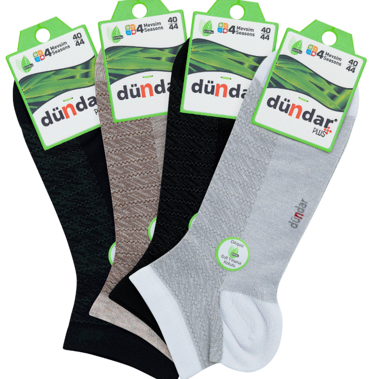 Dündar 4 Mevsim Erkek Bambu Patik 40-44 12'li