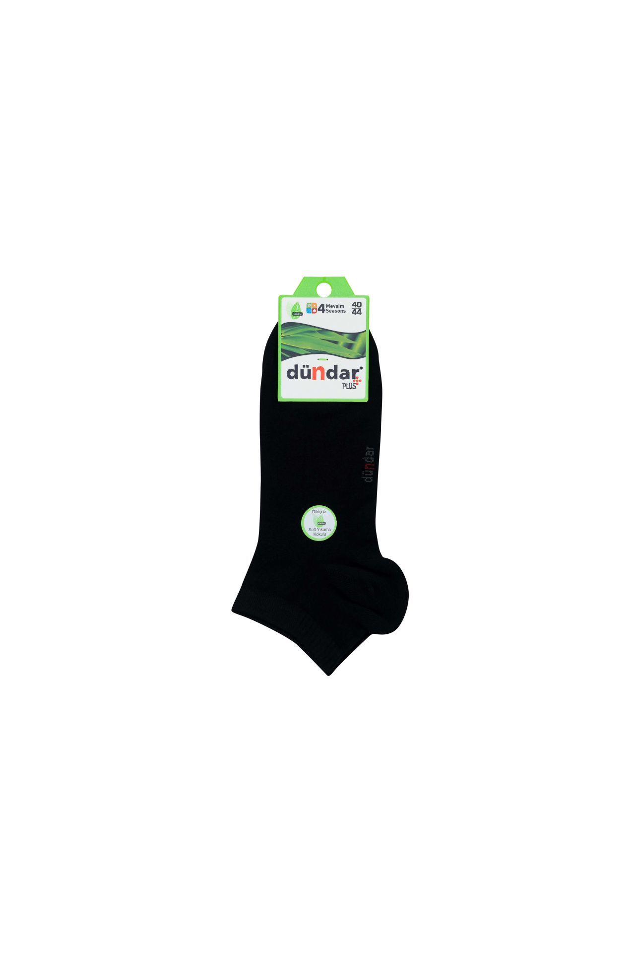 Dündar 4 Mevsim Erkek Bambu Patik 40-44 12'li SİYAH - 40-44