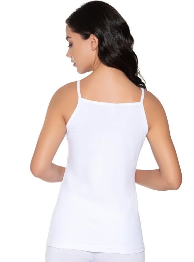 Gümüş Kadın Ribana İp Askı Güpürlü Atlet 3010