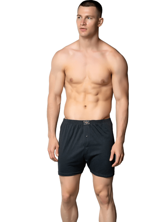 Sedef Yıldızı Erkek Penye Düz Renk Boxer 1094