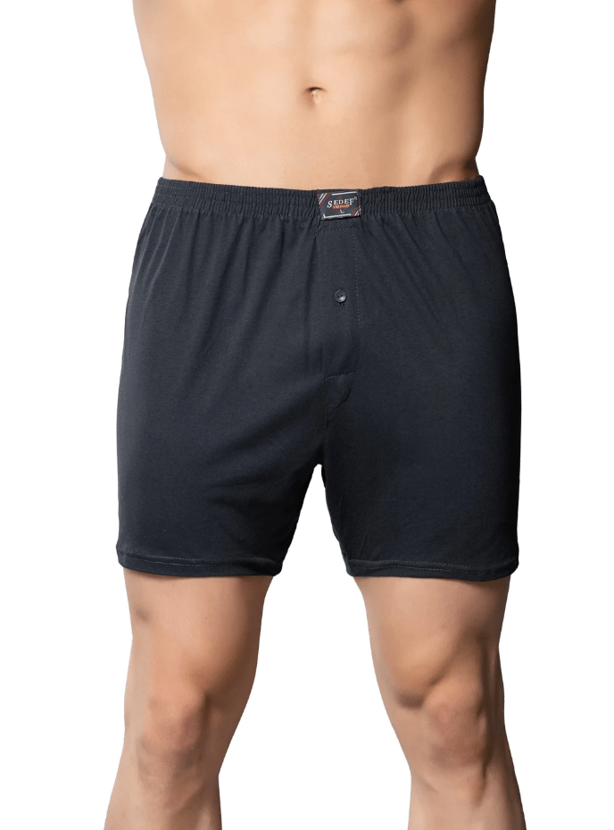 Sedef Yıldızı Erkek Penye Düz Renk Boxer 1094