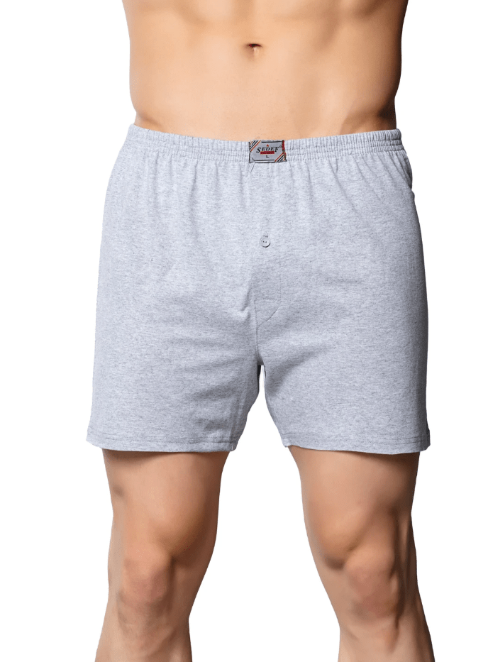 Sedef Yıldızı Erkek Penye Düz Renk Boxer 1094