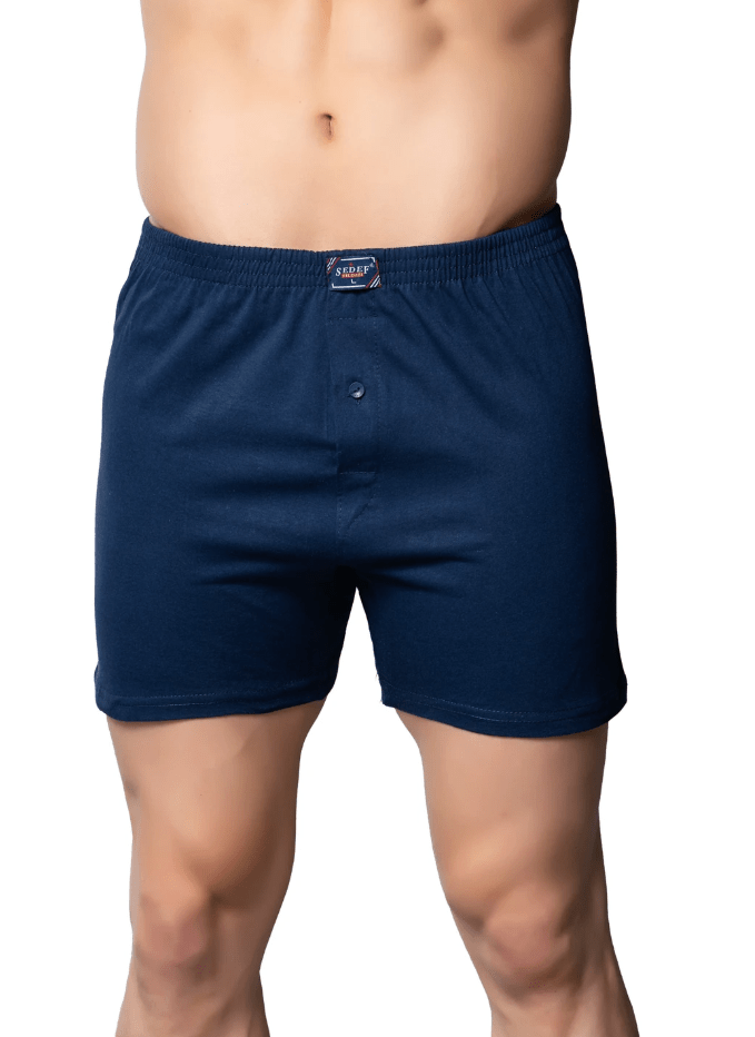Sedef Yıldızı Erkek Penye Düz Renk Boxer 1094
