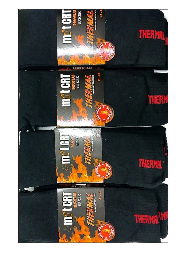 MRT-CRT Erkek Termal Havlu Çorap 12'li