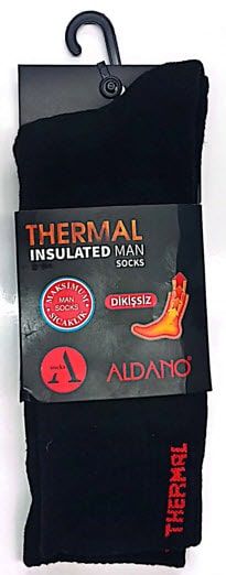 Aldano-Milano Erkek Termal Havlu Çorap 12'li