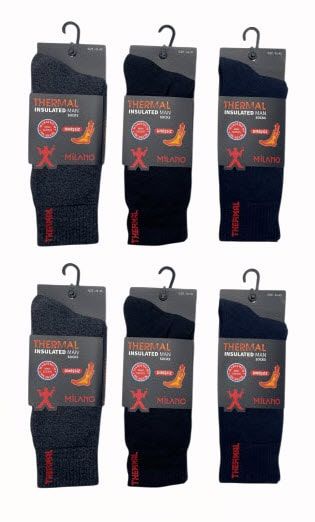 Milano Erkek Termal Havlu Çorap 12'li