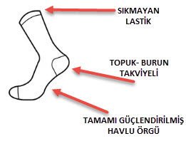 Milano Erkek Termal Havlu Çorap 12'li