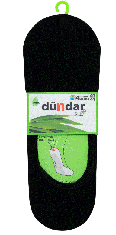 Dündar 4 Mevsim Erkek Bambu Babet 40-44 12'li SİYAH - 40-44