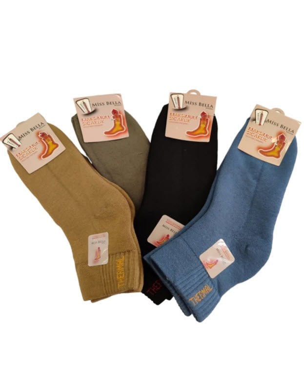 Miss Bella Bayan Termal Kışlık Patik 12'li