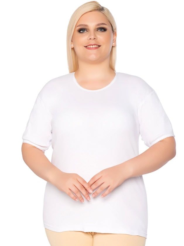 Gümüş Kadın Ribana Kollu Kaşkorse 6'lı 3013 BEYAZ - XL