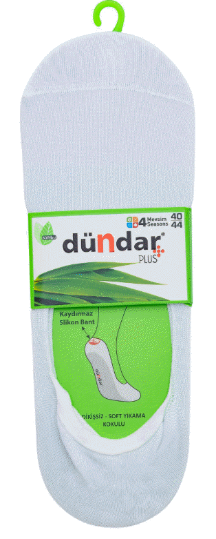 Dündar 4 Mevsim Erkek Bambu Babet 40-44 12'li BEYAZ - 40-44