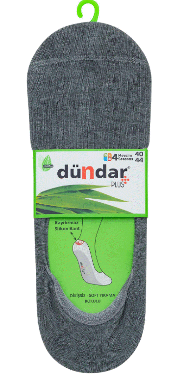 Dündar 4 Mevsim Erkek Bambu Babet 40-44 12'li GRİ - 40-44
