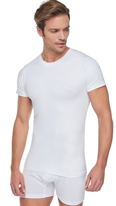 Tutku 0105 Sıfır Yaka Erkek Fanila Beyaz/Siyah/Gri