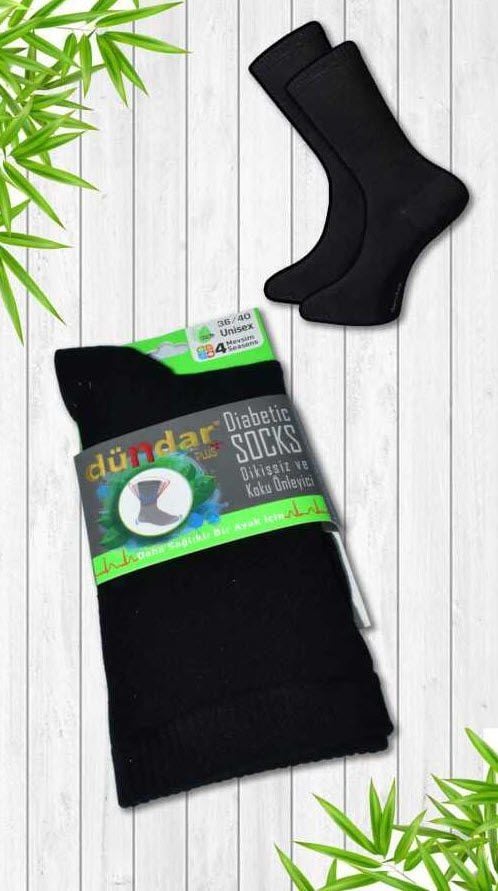 Dündar Plus Kadın Bambu Diyabetik Çorap 12'li