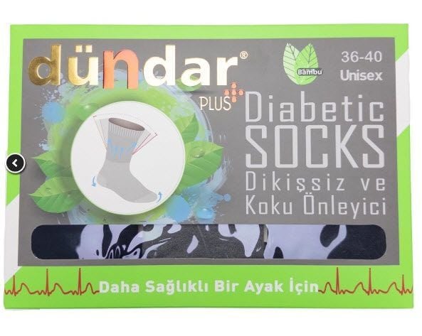 Dündar Plus Kadın Bambu Diyabetik Çorap 12'li