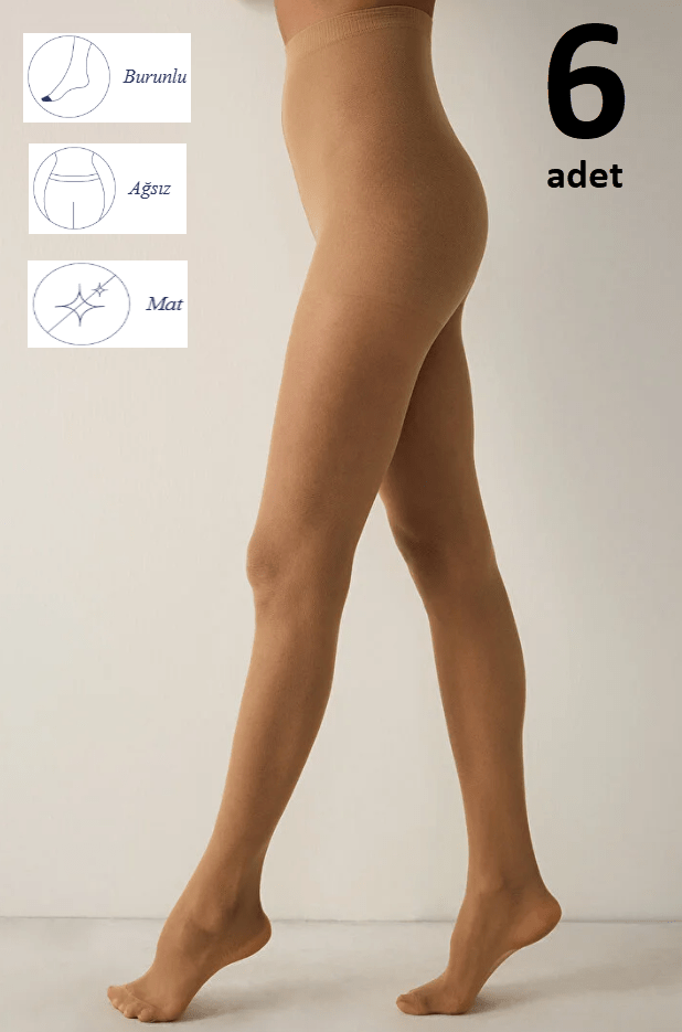 Penti Süper 15 den Külotlu Çorap 6'lı / Ten (57)