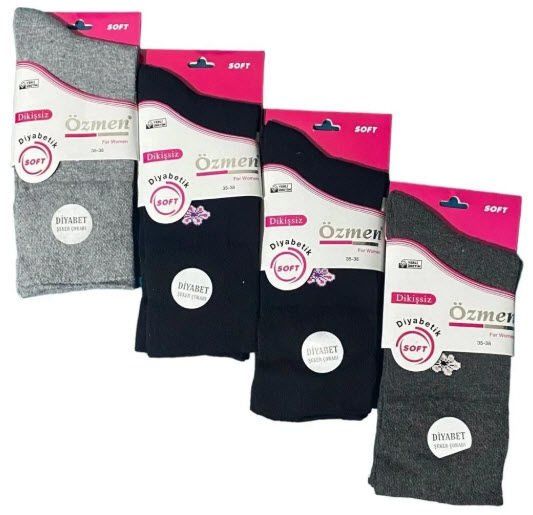 Özmen Bayan Diyabetik Şeker Çorabı 12'li
