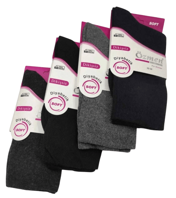 Özmen Bayan Diyabetik Şeker Çorabı 12'li