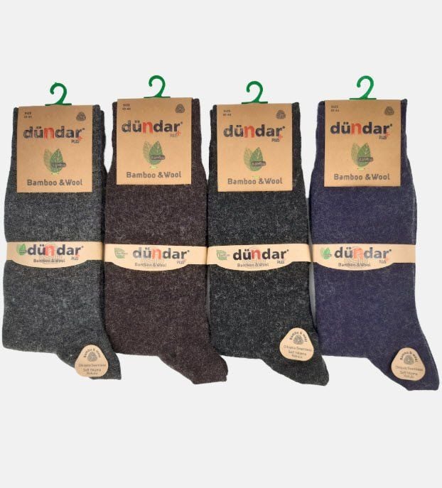 Dündar Erkek Bambu Yün Çorap 12'li