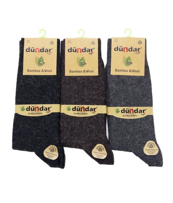 Dündar Erkek Bambu Yün Çorap 12'li