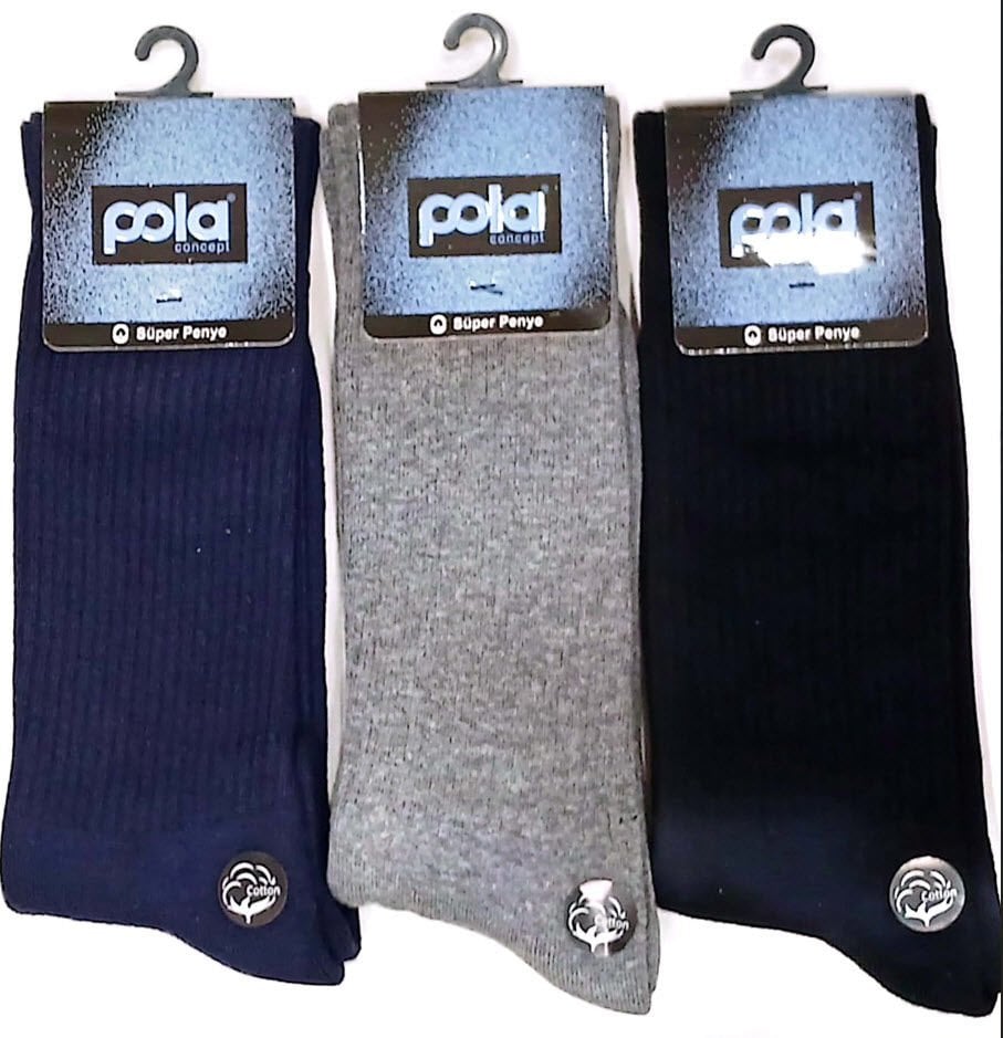 Pola Erkek Bambu Havlu Çorap 12'li