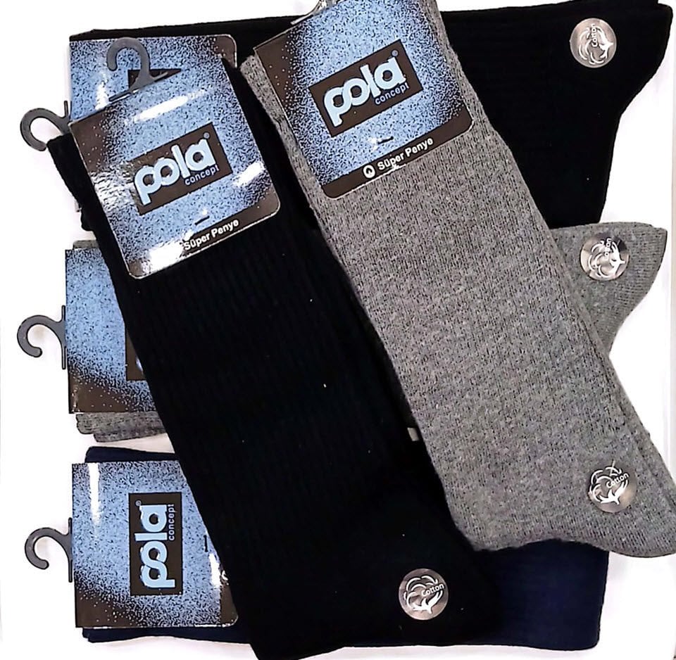 Pola Erkek Bambu Havlu Çorap 12'li