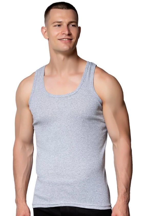 Seher Erkek Penye Atlet Beyaz/Siyah/Gri